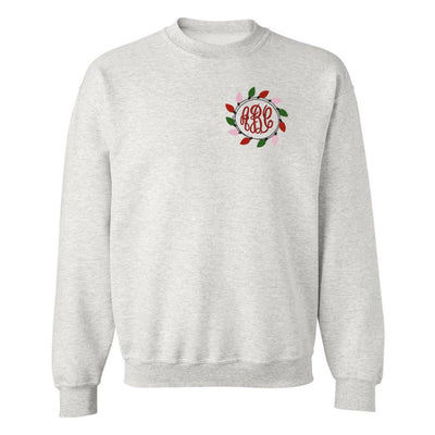 Monogrammed Christmas Lights Crewneck Sweatshirt - United Monograms