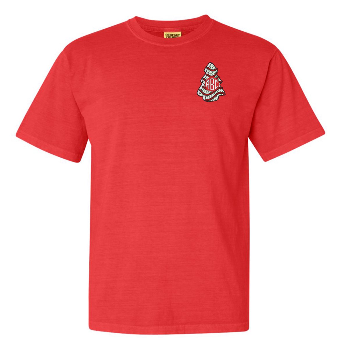 Monogrammed 'Christmas Tree Zebra Cake' T - Shirt - United Monograms