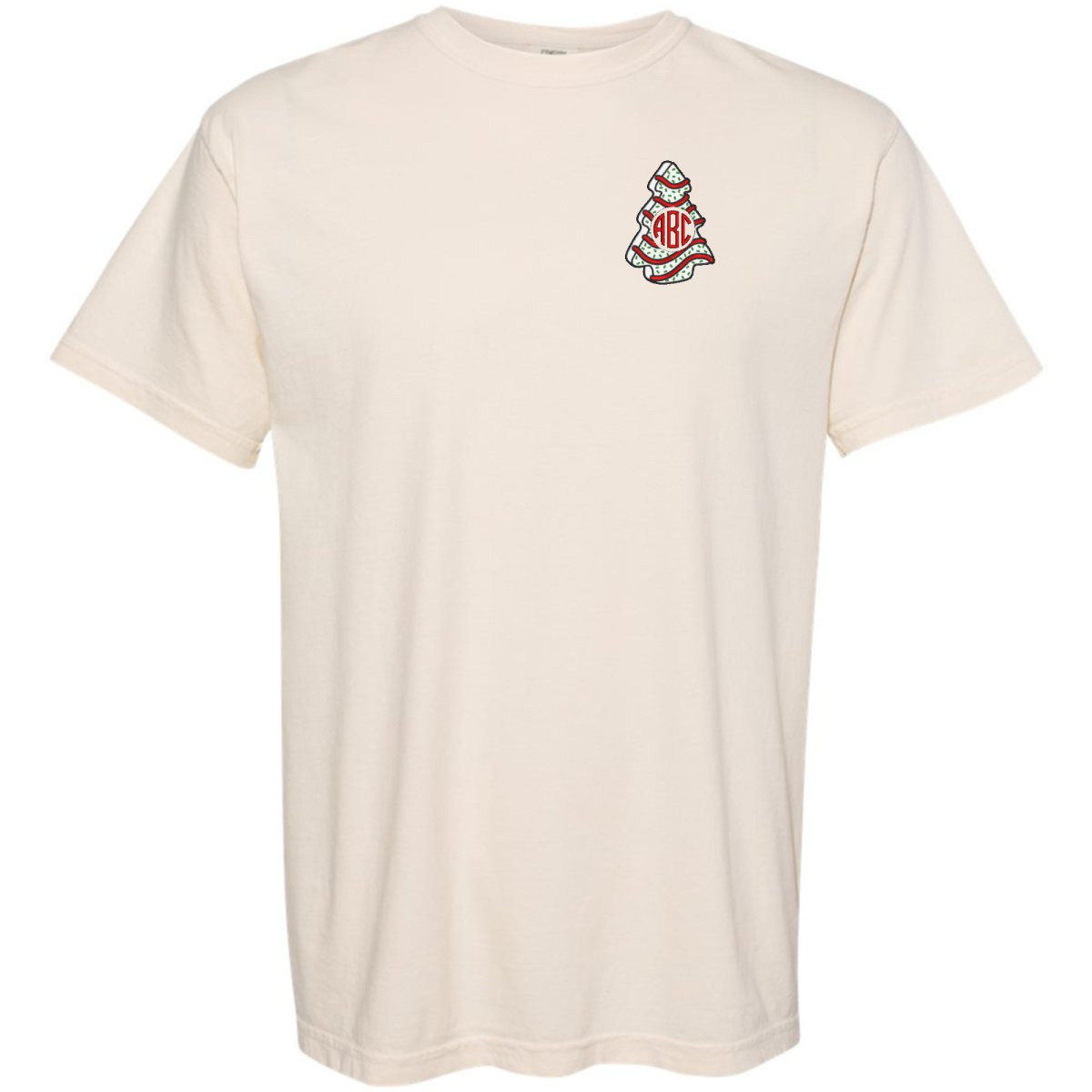 Monogrammed 'Christmas Tree Zebra Cake' T - Shirt - United Monograms