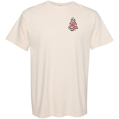 Monogrammed 'Christmas Tree Zebra Cake' T - Shirt - United Monograms