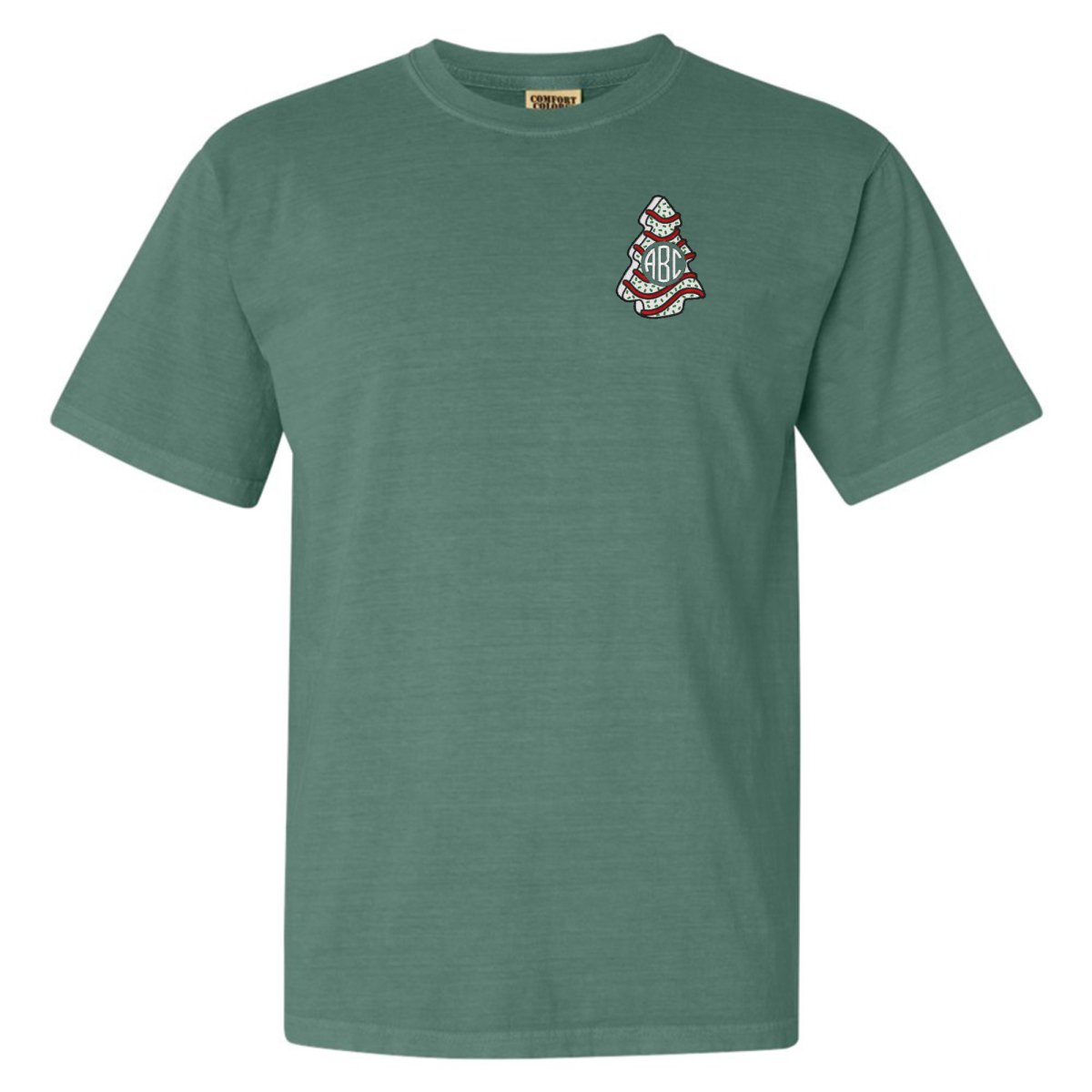 Monogrammed 'Christmas Tree Zebra Cake' T - Shirt - United Monograms