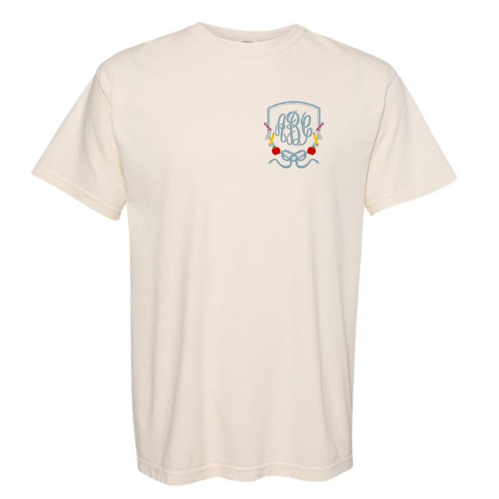 Monogrammed 'Classroom Crest Royalty' T-Shirt - United Monograms