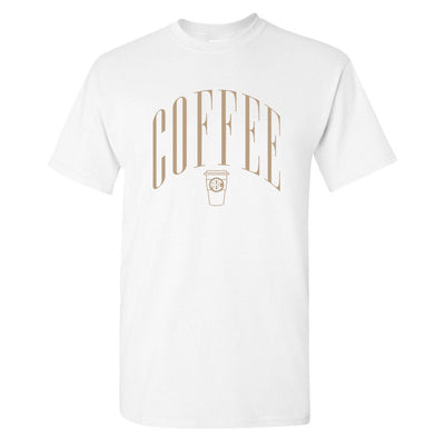 Monogrammed 'Coffee' Basic T-Shirt - United Monograms