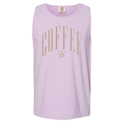 Monogrammed 'Coffee' Comfort Colors Tank Top - United Monograms