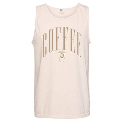 Monogrammed 'Coffee' Comfort Colors Tank Top - United Monograms