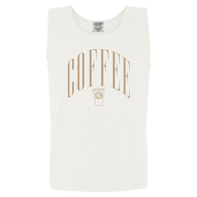 Monogrammed 'Coffee' Comfort Colors Tank Top - United Monograms