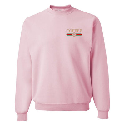 Monogrammed Coffee Designer Dupe Crewneck Sweatshirt - United Monograms