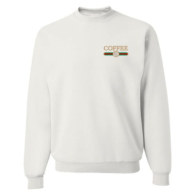 Monogrammed Coffee Designer Dupe Crewneck Sweatshirt - United Monograms
