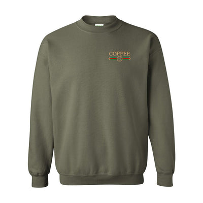 Monogrammed Coffee Designer Dupe Crewneck Sweatshirt - United Monograms
