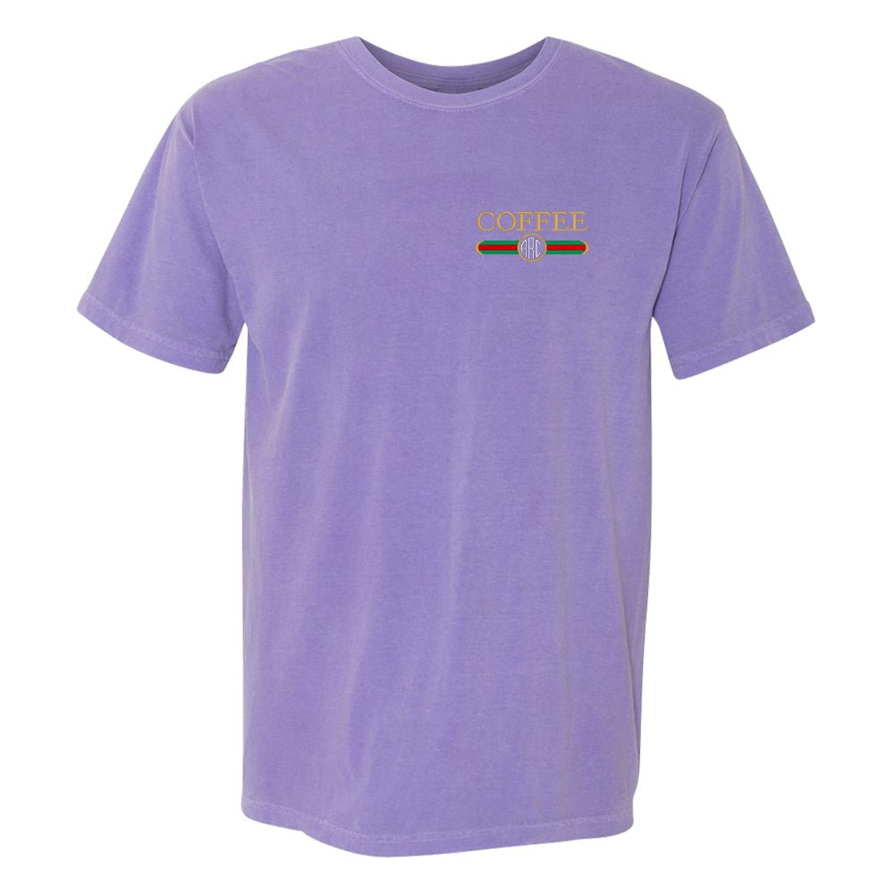 Monogrammed Coffee Designer Dupe T-Shirt - United Monograms