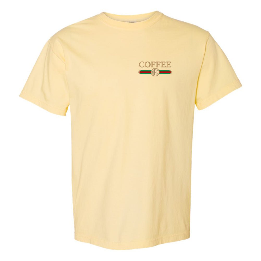 Monogrammed Coffee Designer Dupe T-Shirt - United Monograms