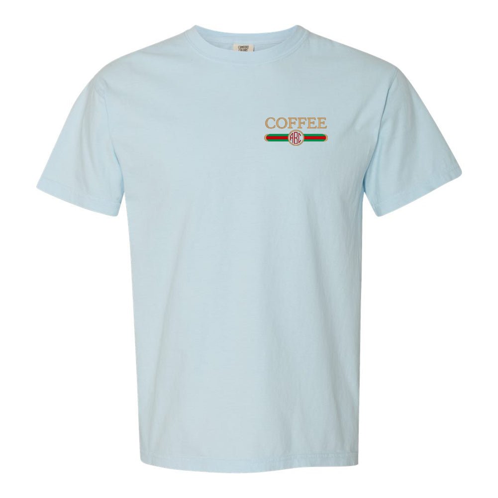 Monogrammed Coffee Designer Dupe T-Shirt - United Monograms