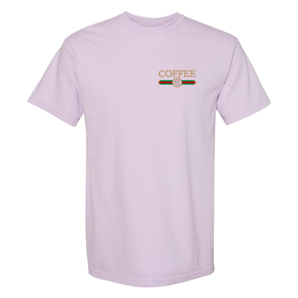 Monogrammed Coffee Designer Dupe T-Shirt - United Monograms