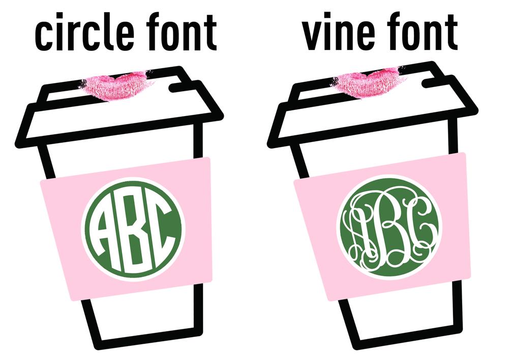 Monogrammed 'Coffee & Lipstick' Crewneck Sweatshirt - United Monograms