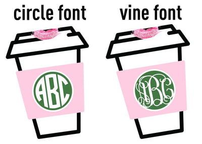 Monogrammed 'Coffee & Lipstick' Crewneck Sweatshirt - United Monograms