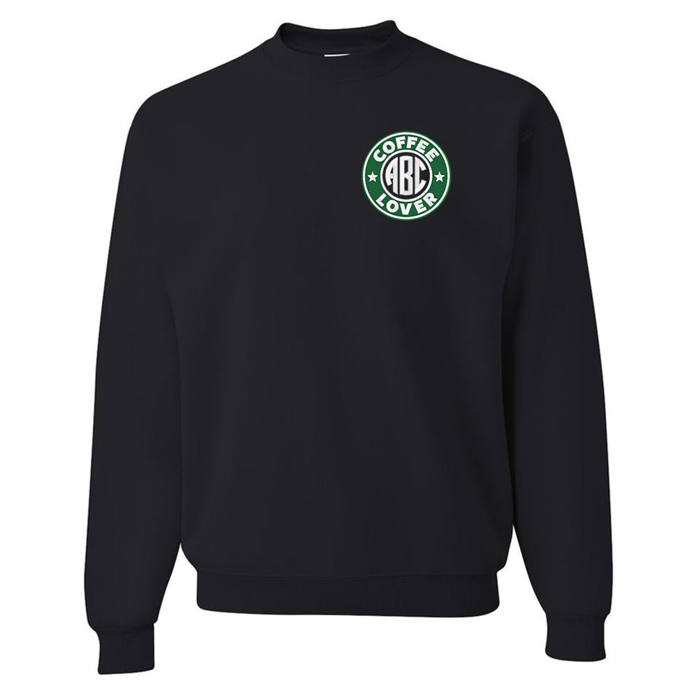 Monogrammed Coffee Lover Crewneck Sweatshirt - United Monograms