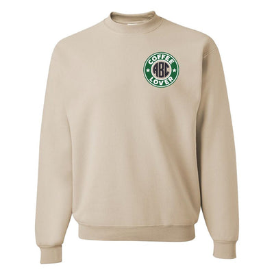 Monogrammed Coffee Lover Crewneck Sweatshirt - United Monograms