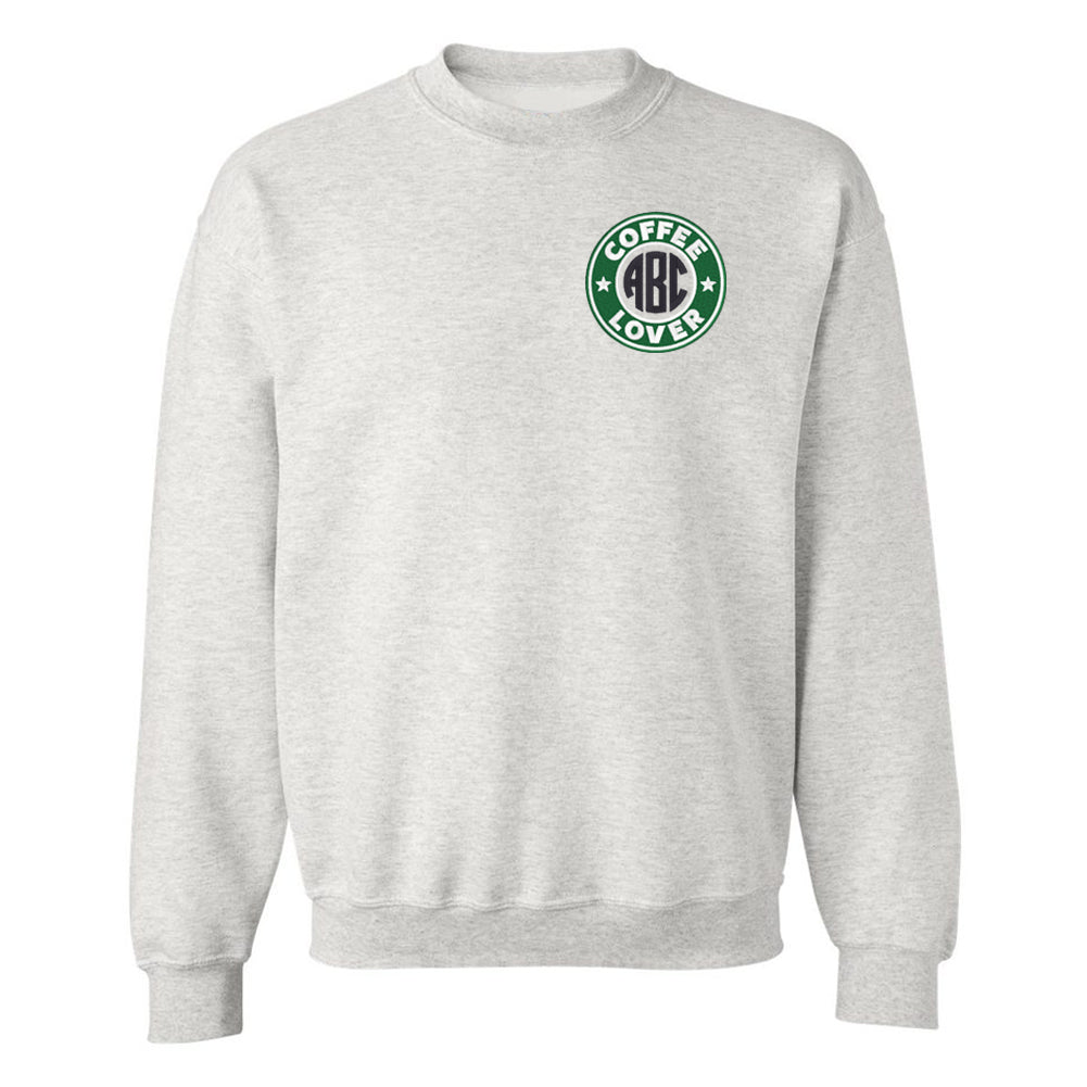 Monogrammed Coffee Lover Crewneck Sweatshirt - United Monograms