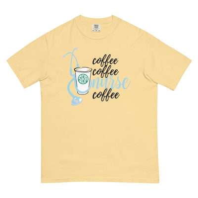Monogrammed 'Coffee & Nurse' T-Shirt - United Monograms