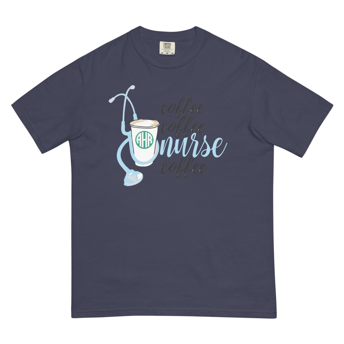 Monogrammed 'Coffee & Nurse' T-Shirt - United Monograms