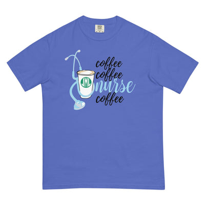 Monogrammed 'Coffee & Nurse' T-Shirt - United Monograms