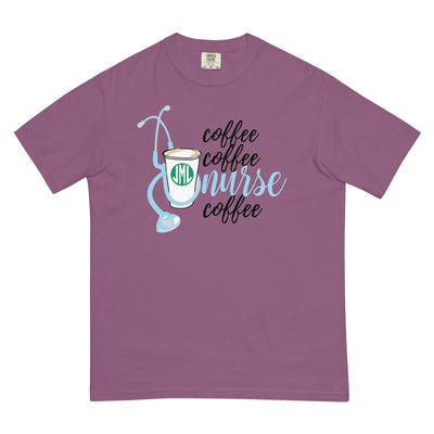 Monogrammed 'Coffee & Nurse' T-Shirt - United Monograms