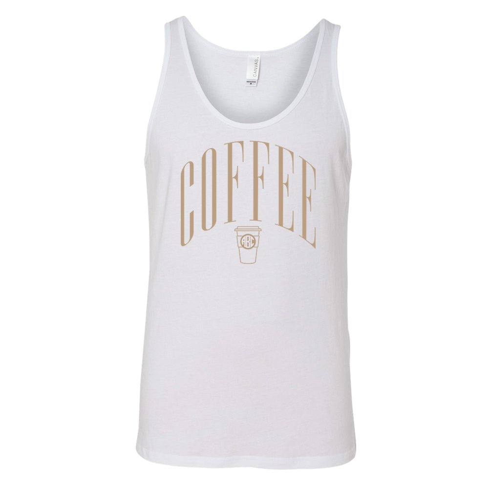 Monogrammed 'Coffee' Premium Tank Top - United Monograms