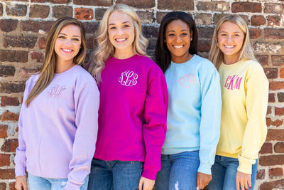 Monogrammed Comfort Colors Crewneck Sweatshirt - United Monograms