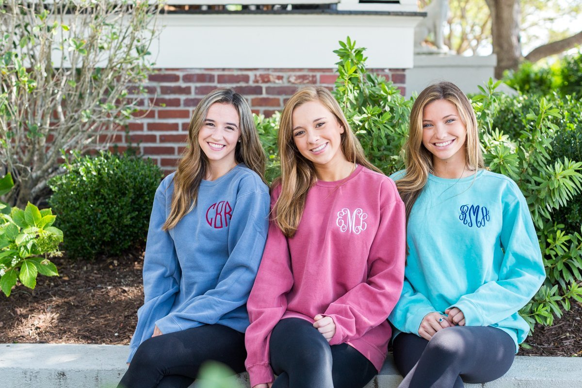Monogrammed Comfort Colors Crewneck Sweatshirt - United Monograms
