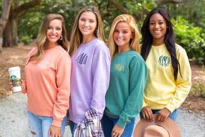 Monogrammed Comfort Colors Crewneck Sweatshirt - United Monograms
