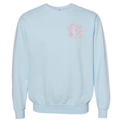 Monogrammed Comfort Colors Crewneck Sweatshirt - United Monograms