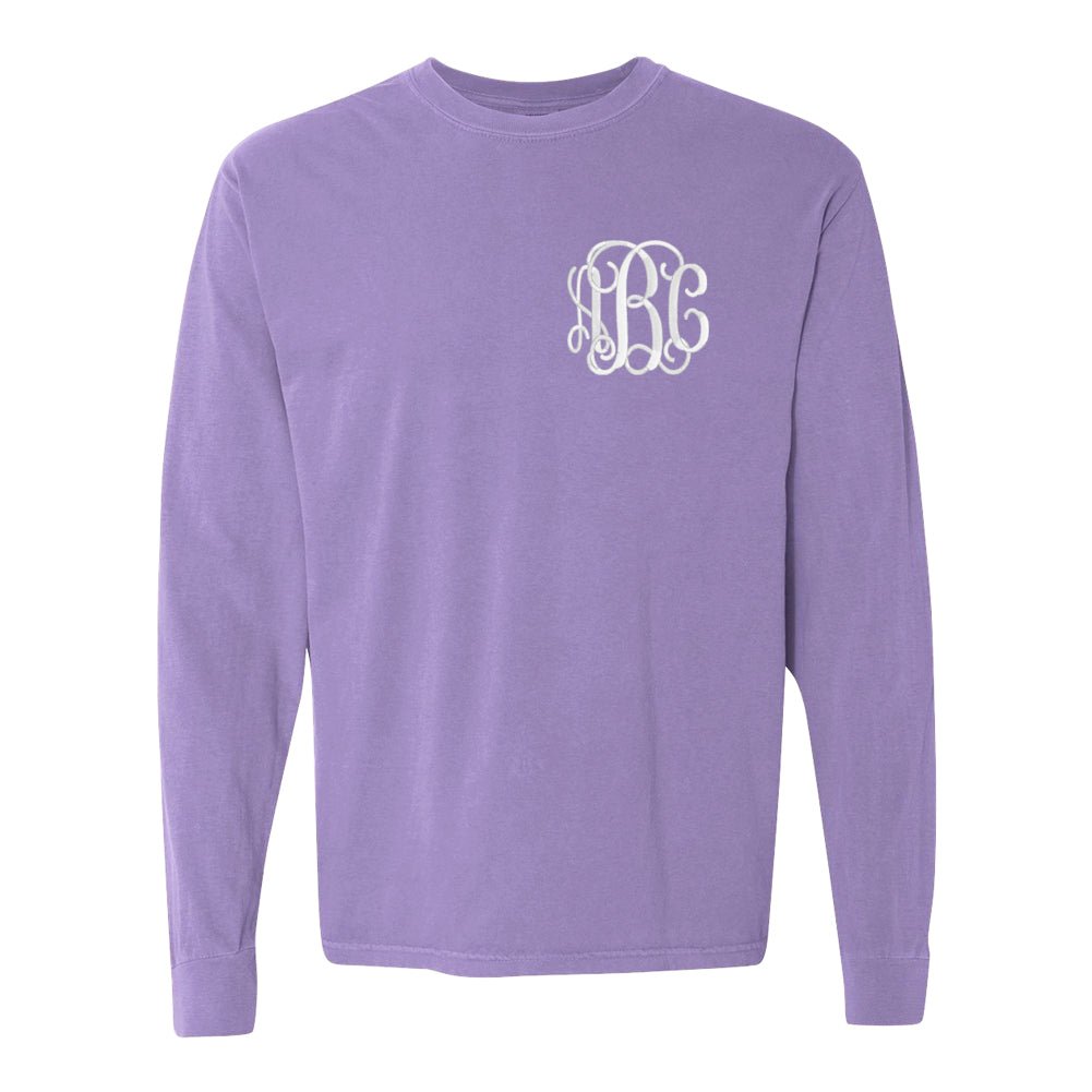Monogrammed Comfort Colors Long Sleeve T-Shirt - United Monograms