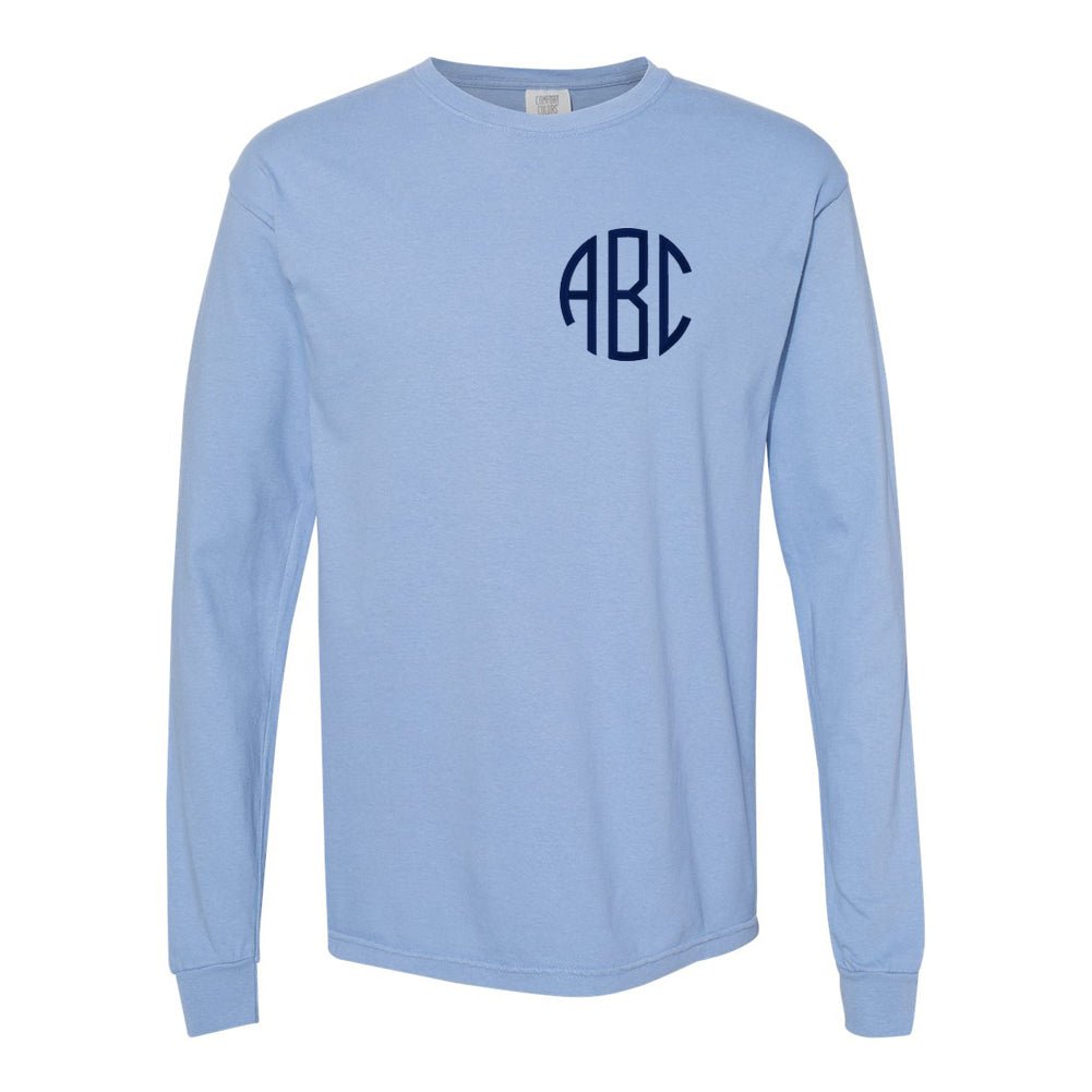 Monogrammed Comfort Colors Long Sleeve T-Shirt - United Monograms