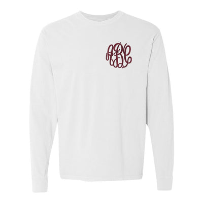 Monogrammed Comfort Colors Long Sleeve T-Shirt - United Monograms