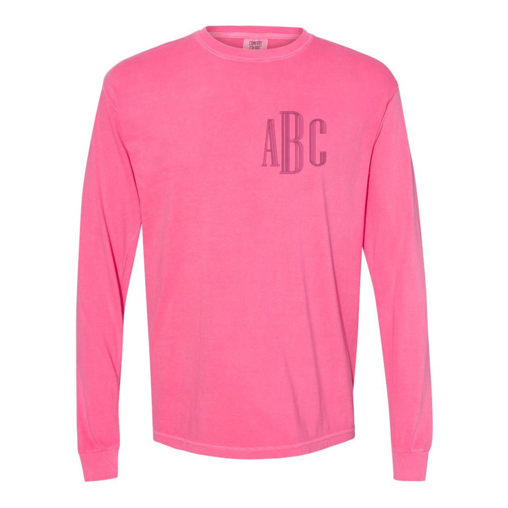 Monogrammed Comfort Colors Long Sleeve T-Shirt - United Monograms