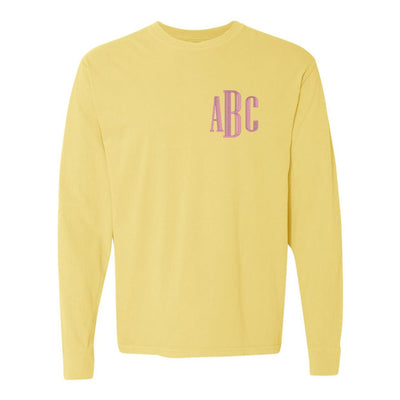Monogrammed Comfort Colors Long Sleeve T-Shirt - United Monograms