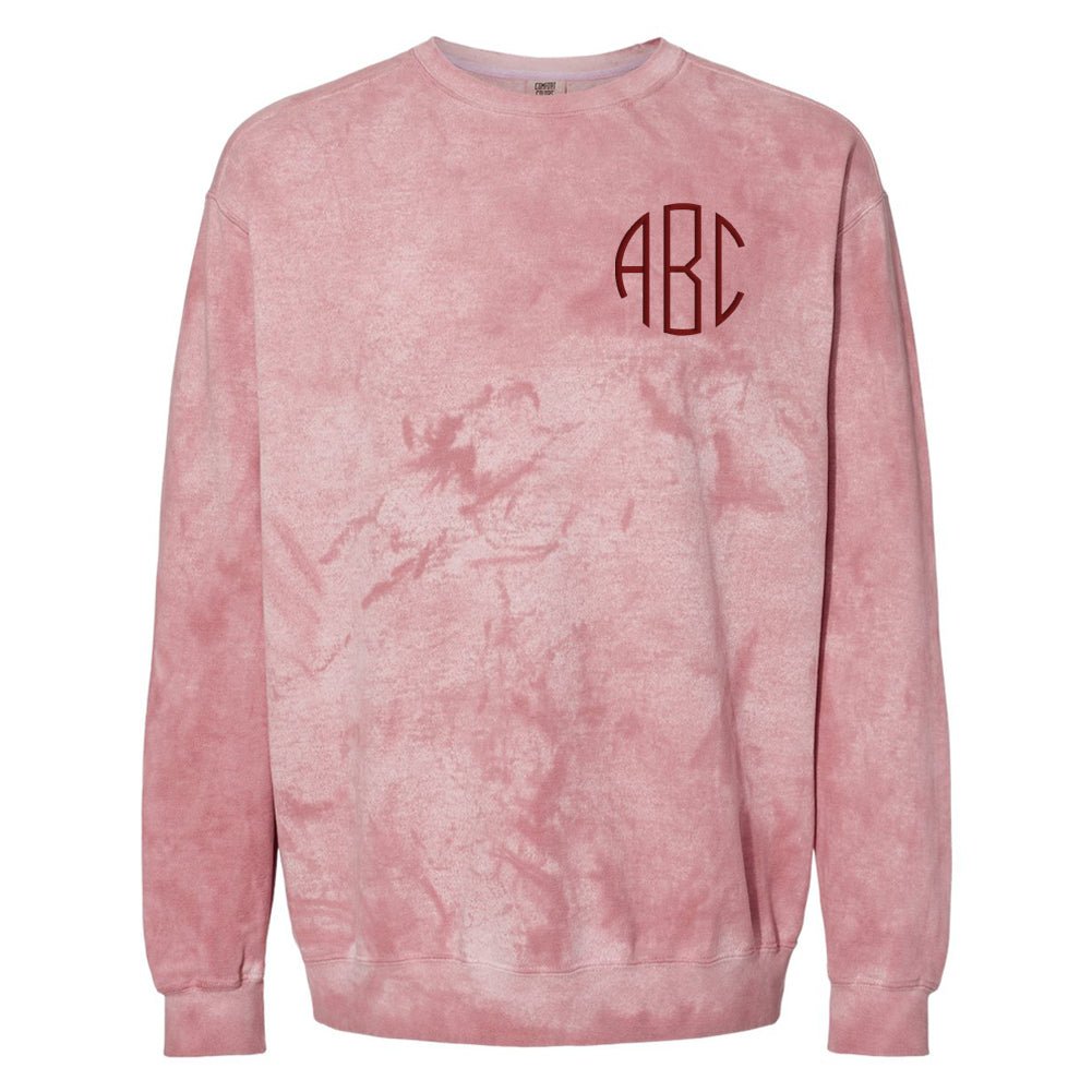 Monogrammed Comfort Colors Tie Dye Sweatshirt