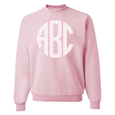 Monogrammed ‘Coquette Floral Patterns’ Big Print Crewneck Sweatshirt - United Monograms
