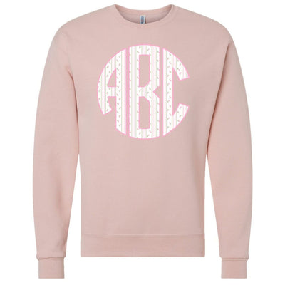 Monogrammed ‘Coquette Floral Patterns’ Big Print Crewneck Sweatshirt - United Monograms
