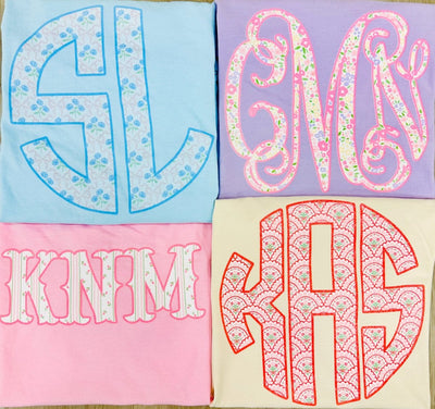 Monogrammed ‘Coquette Floral Patterns’ Big Print T-Shirt - United Monograms