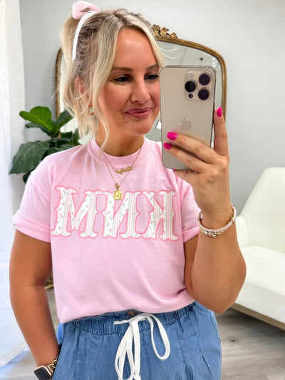 Monogrammed ‘Coquette Floral Patterns’ Big Print T-Shirt - United Monograms