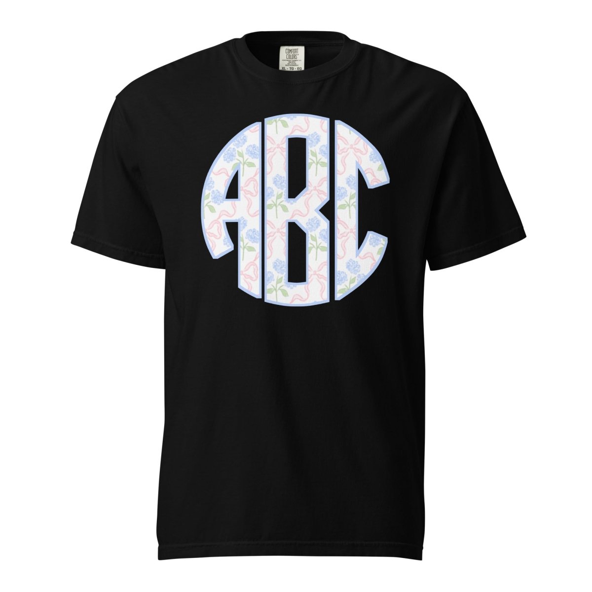 Monogrammed ‘Coquette Floral Patterns’ Big Print T-Shirt - United Monograms