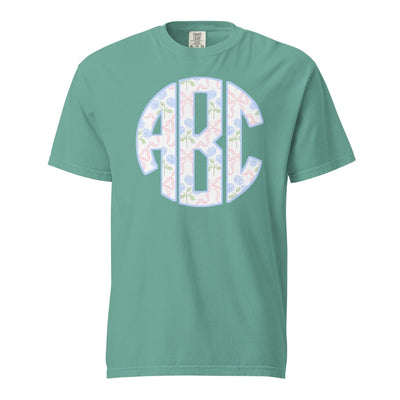 Monogrammed ‘Coquette Floral Patterns’ Big Print T-Shirt - United Monograms