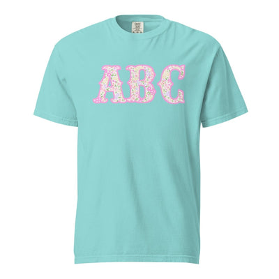 Monogrammed ‘Coquette Floral Patterns’ Big Print T-Shirt - United Monograms