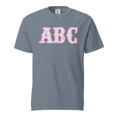 Monogrammed ‘Coquette Floral Patterns’ Big Print T-Shirt - United Monograms
