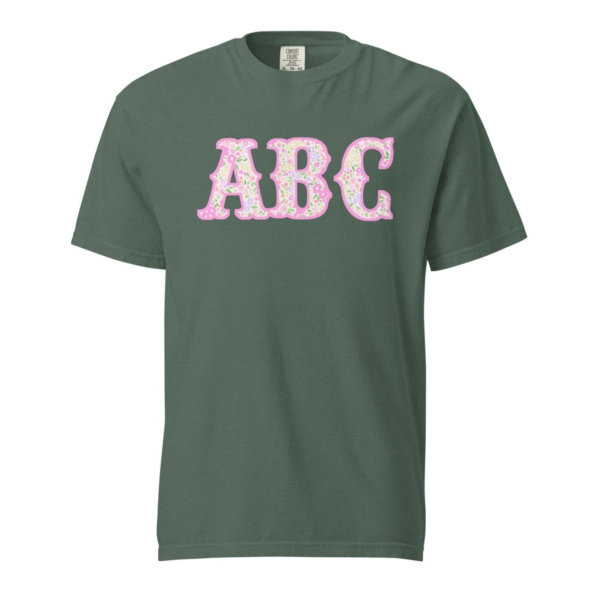 Monogrammed ‘Coquette Floral Patterns’ Big Print T-Shirt - United Monograms