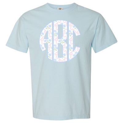 Monogrammed ‘Coquette Floral Patterns’ Big Print T-Shirt - United Monograms