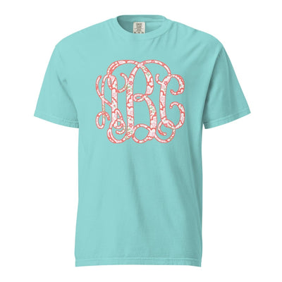 Monogrammed ‘Coquette Floral Patterns’ Big Print T-Shirt - United Monograms