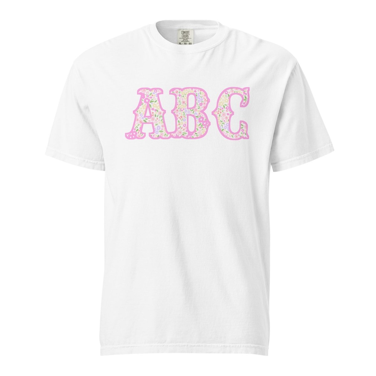 Monogrammed ‘Coquette Floral Patterns’ Big Print T-Shirt - United Monograms