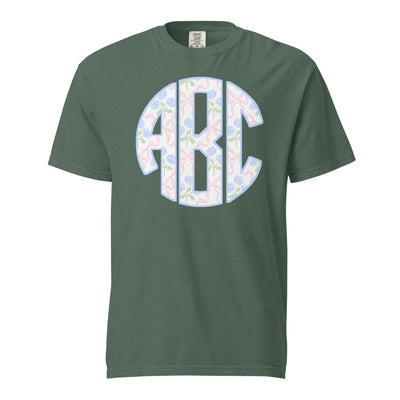 Monogrammed ‘Coquette Floral Patterns’ Big Print T-Shirt - United Monograms